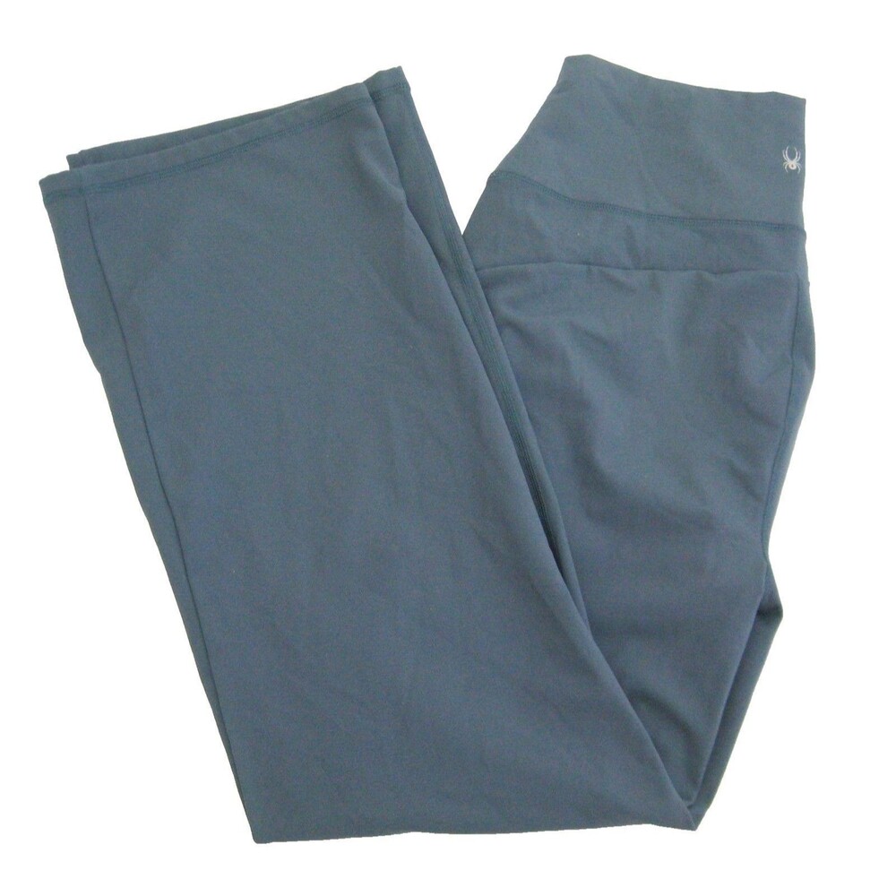 SPYDER Active Women's (Size XL) Gray Leggings Fitness Gym Pants Zipper Pockets